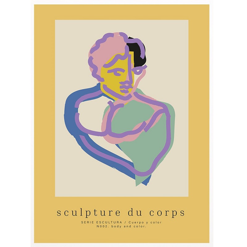 루크레시아 레이 카로 아트 포스터 Lucrecia Rey Caro - Corps Series Art Poster